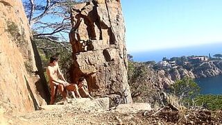 Hot couple outdoor Sex in the middle of a path, amateur porn video